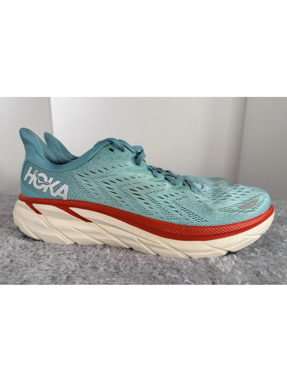 Hoka One One HOKA Clifton 8 Aquarelle/Eggshell Blue Women's Size 12B